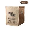 4PCS Cube Storage Baskets,Portable Desktop Closets Organizer,Folding Jute Storage Box,Sorting Underwear Sundries Cloth Bucket