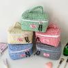 Quilted Heart Design Plaids Cosmetic Organizers Featuring Hand Carry Handle Large Capacity For Gym And Daily Essential
