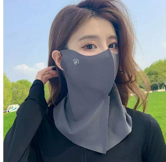 

UPF50+ Seamless Face Mask with Ice Silk for Full Protection, Outdoor Sports, and Fishing