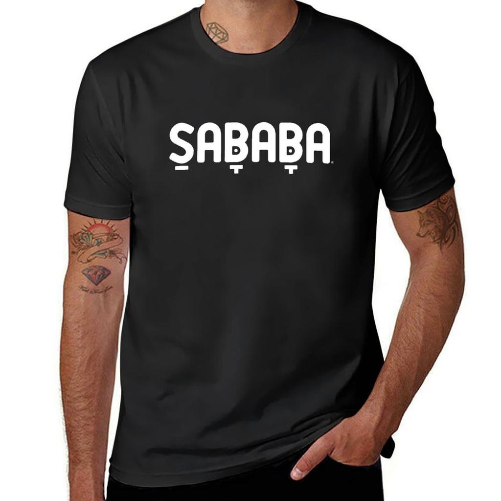 SABABA Hebrew Slang Cool T-Shirt vintage graphics aesthetic clothes mens vintage t shirts