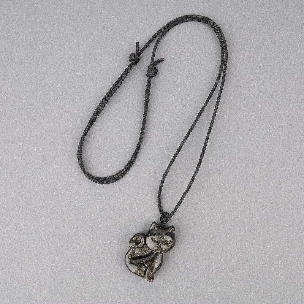 Neko Golden Obsidian Power Stone Necklace [Coai]
