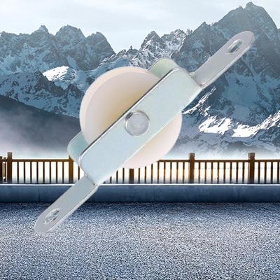4 Pack Outdoor Umbrella Replacement Parts Durable Plastic Steel Sliding Pulley Kit Patio Parasol Attachment Easy Install