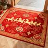 New Year Horse Doormat 2026 Year of The Horse Floor Mat Red Chinese Style Absorbent Anti-Slip Rug for Home Entrance Kitchen Spring Festival Decor