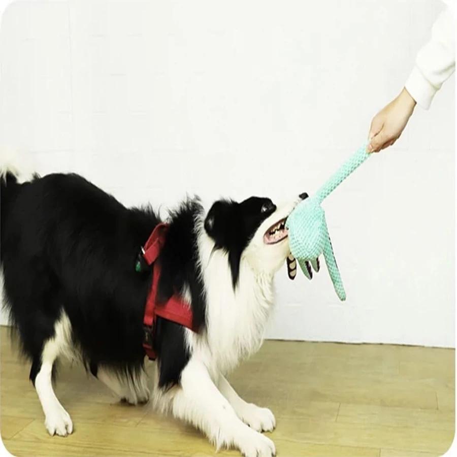 Husdjurs plyschbläckfiskleksak interaktiv ljud anti-rivning hem stor och liten hund tristesskompis hundleksak