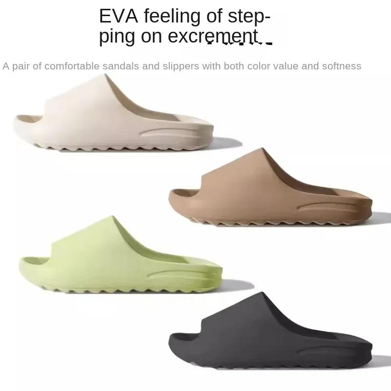 Fashion Feet proof and odor resistant internet celebrity slippers for men outdoor wear summer indoor stay at home couple EVA sandals