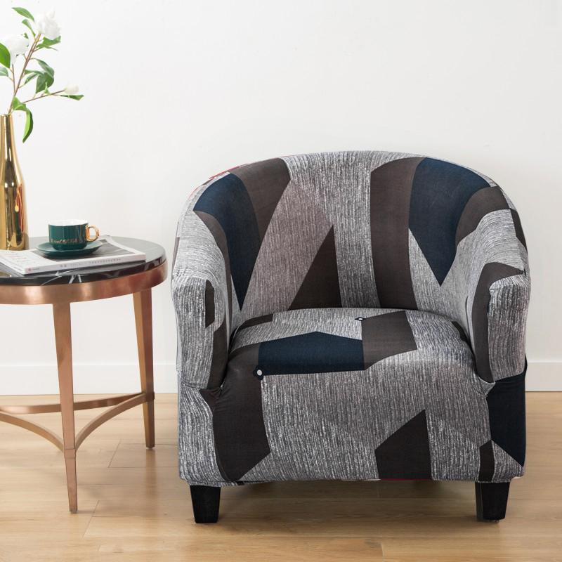 club chair cover armchair slipcover geometric printed small sofa covers protect for pets chair decoration
