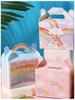 12/24pcs rainbow hand box mixed, rainbow color portable gift box, 6 styles, mixed random delivery, packaging box, snacks