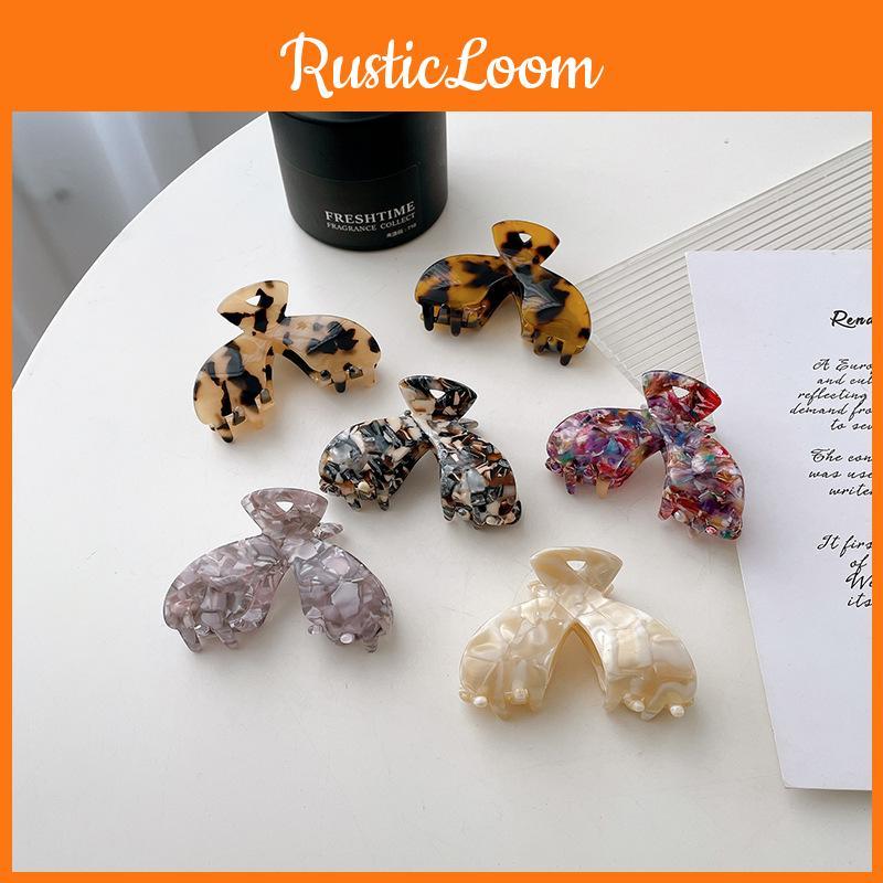 Stylish Retro Tortoiseshell Acetate Hair Clip For Women In Gemstone White Perfect For Summer Fashion