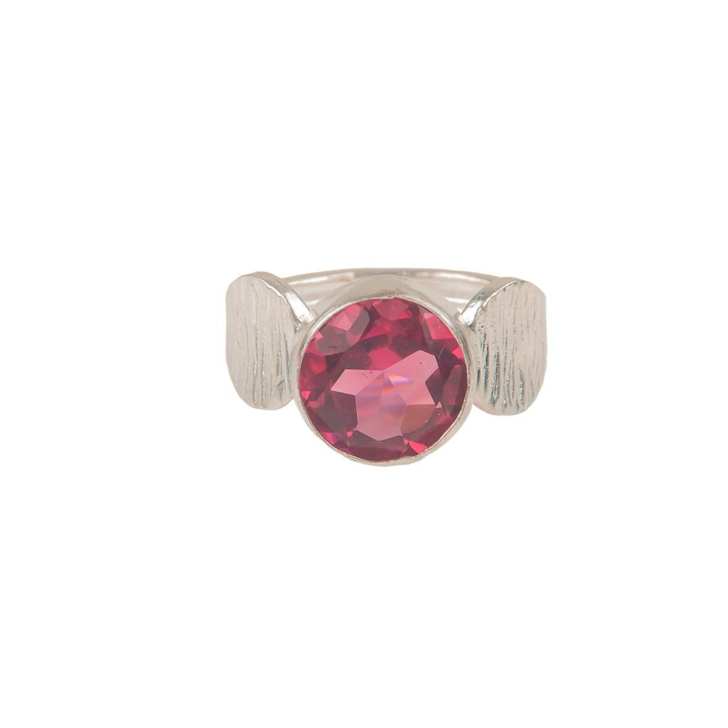 Natural Pink Tourmaline Gemstone 925 Sterling Silver Jewelry Handmade Boho Ring RR-1-38