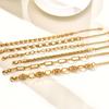 Chunky Stainless Steel Link Chain Bracelet For Woman, Gold Plated Layering Bracelets Wristband Waterproof Jewelry