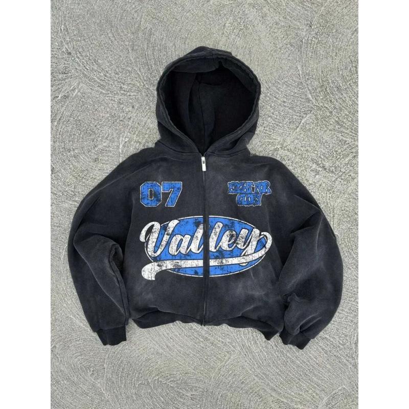 Felpa stampata personalizzata tendenza americana giacca Harajuku stile gotico unisex maglione stampato 3D