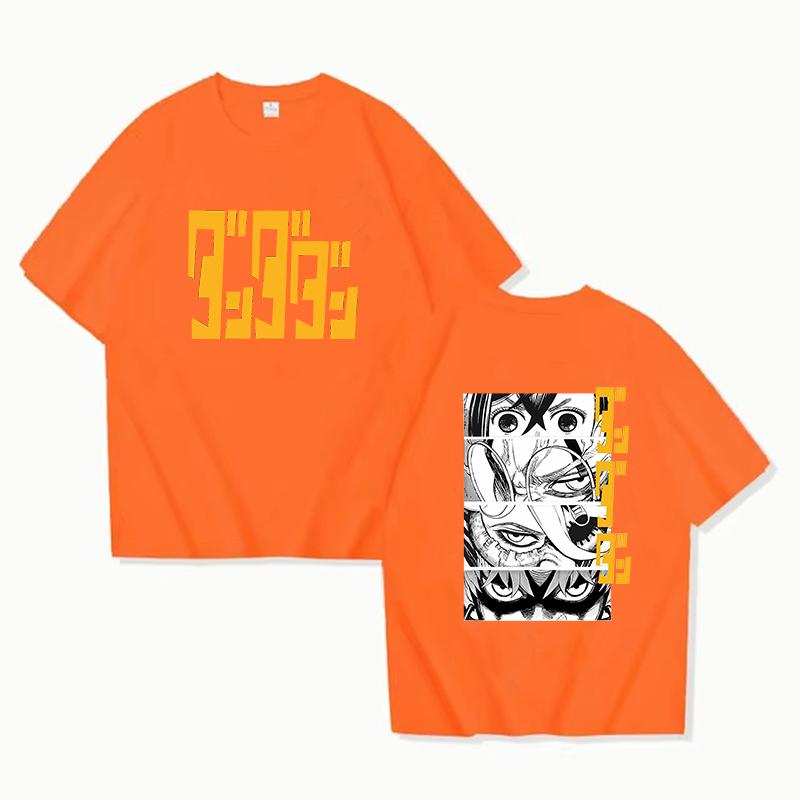 Camiseta de Algodón Dandadan Okarun Unisex Mujer Transpirable Clásica Camiseta Universitaria Años 2000 Ropa Coreana Estética Hip Hop