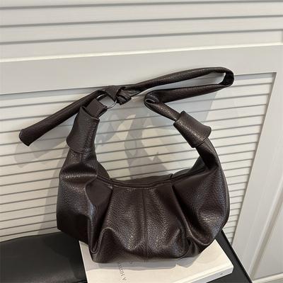 Shoulder Bag Textured Soft Leather Pleated Cloud Casual Shoulder Bag Large Capacity Simple Versatile Commuter Bag