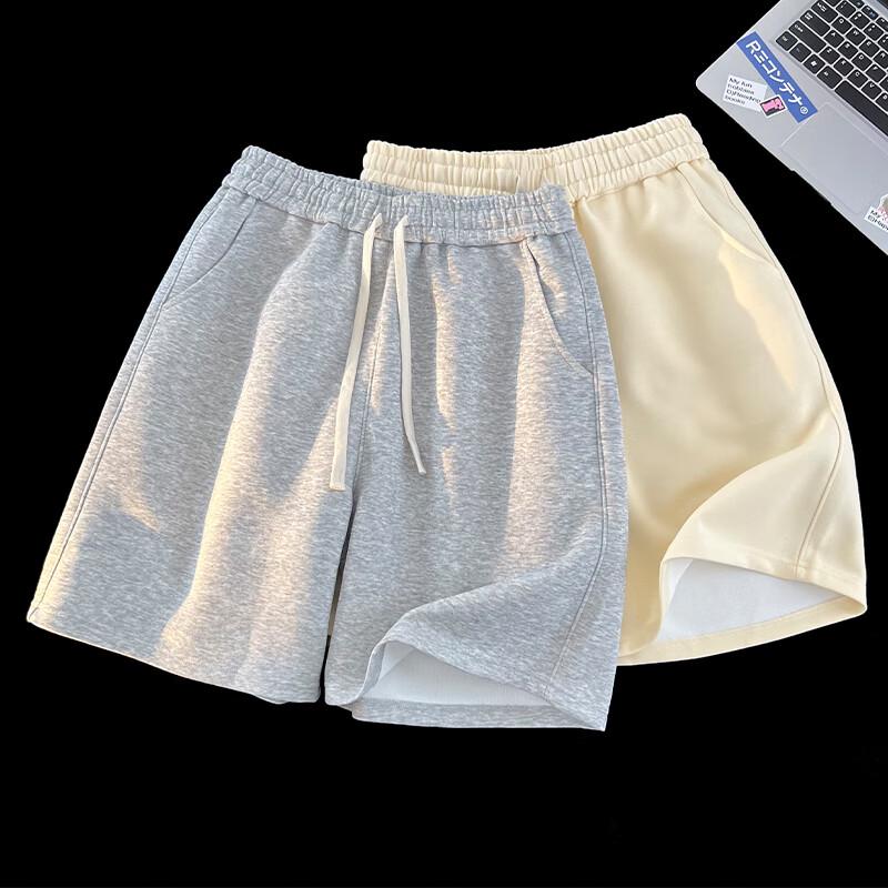 Мужские летние хлопковые спортивные шорты свободного кроя L