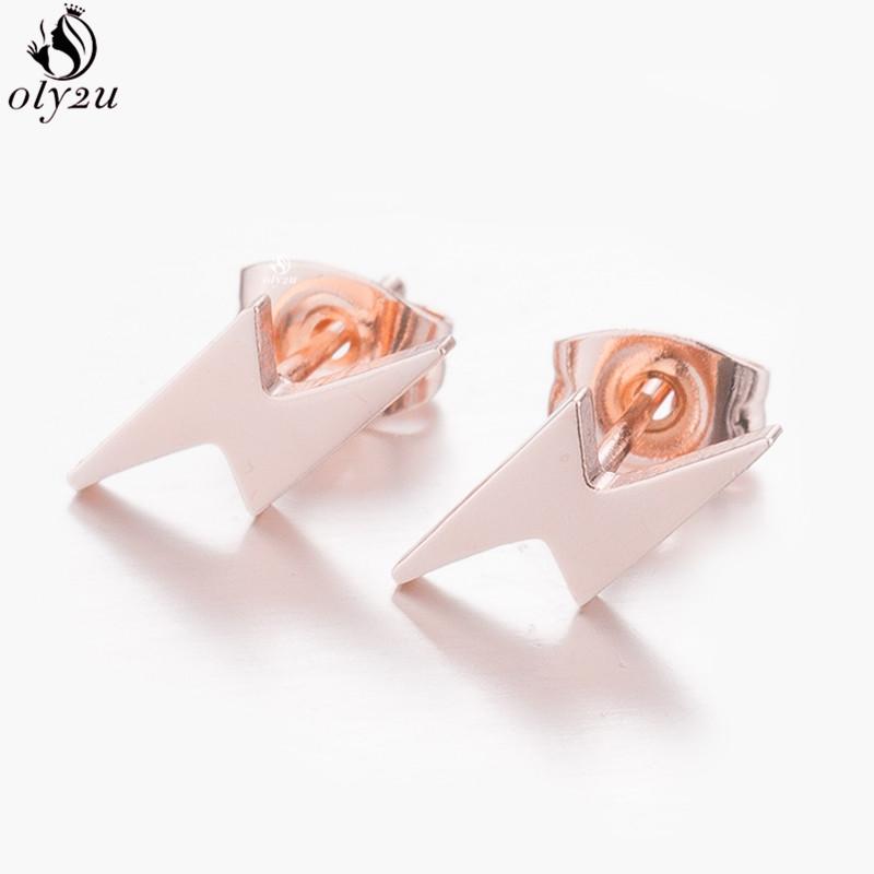 Punk Stainless Steel Lightning Earring for Women Sun Piercing Jewelry Cool Girls Personality Earrings Gifts Accessories