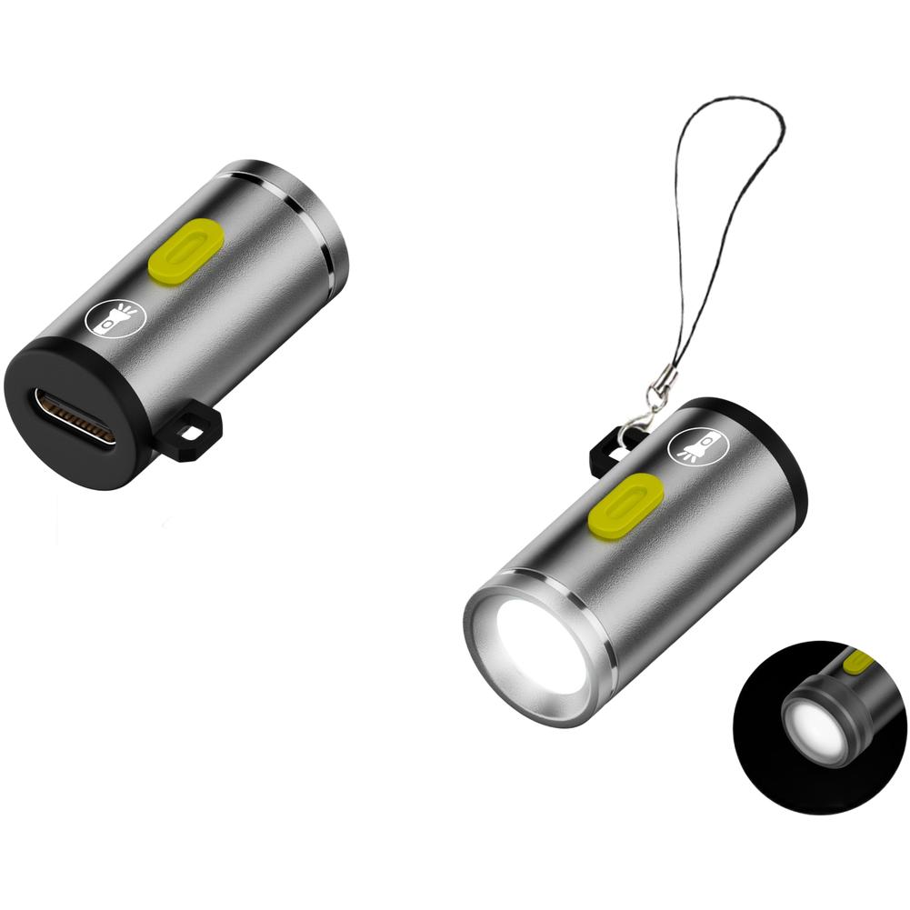 Type C Powered For Mini Flashlight Portable Keychain for Urgent Lighting