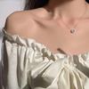Summer Sugar Cube Necklace Female Princess Light Luxury Titanium Steel Non-Fading Collarbone Chain Neck Chain Jewelry
