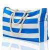 Beach Bags for Women Waterproof Stripes Tote Bag with Zipper Shoulder Bags Waterproof Sandproof Swim Pool Bag Large Tote