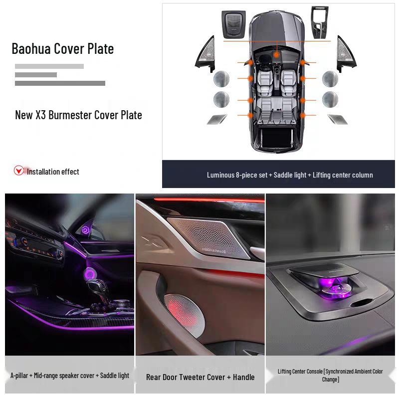 BMW Bowers & Wilkins Tweeter Speaker A-Pillar Luminous Cover Upgrade