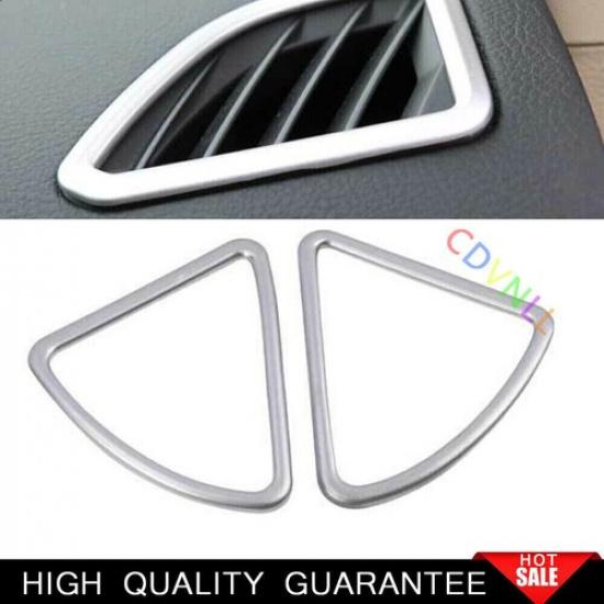 Fit For Ford Edge 2015- Matte Silver Dashboard L&R Air Outlet Vent Trim 2*