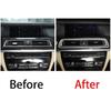 Fit For BMW 7 Series 2009-2015 Matte Silver Middle Console Air Outlet Vent Cover