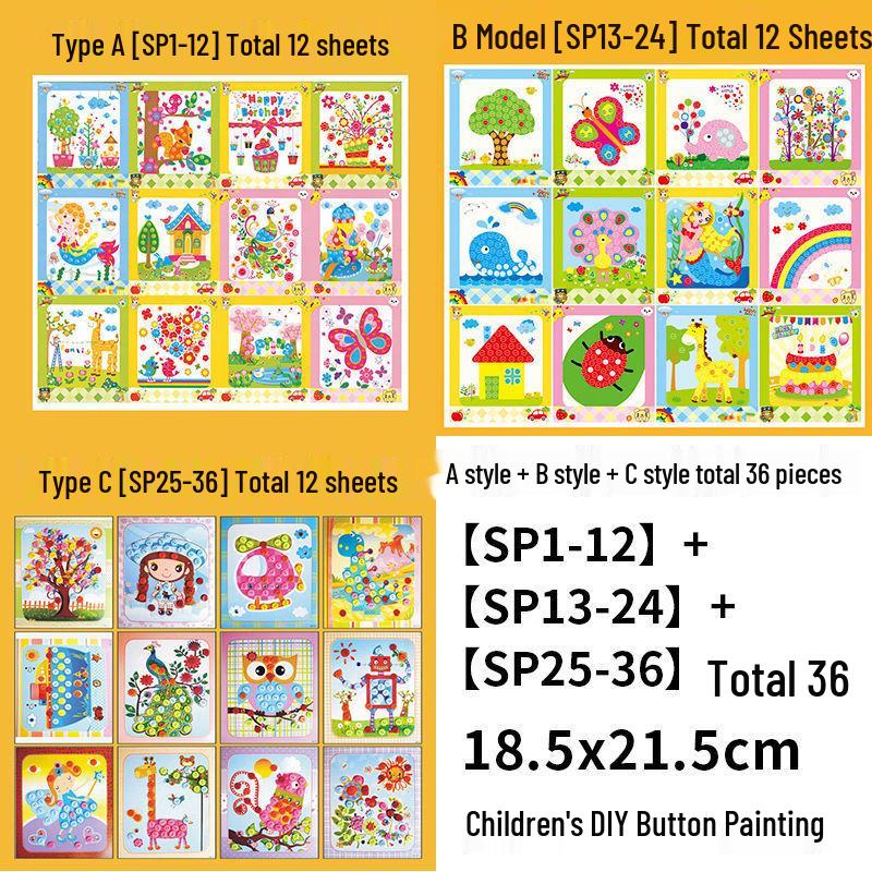 Детский набор для рисования пуговицами своими руками – Творческий поделочный набор для детского сада