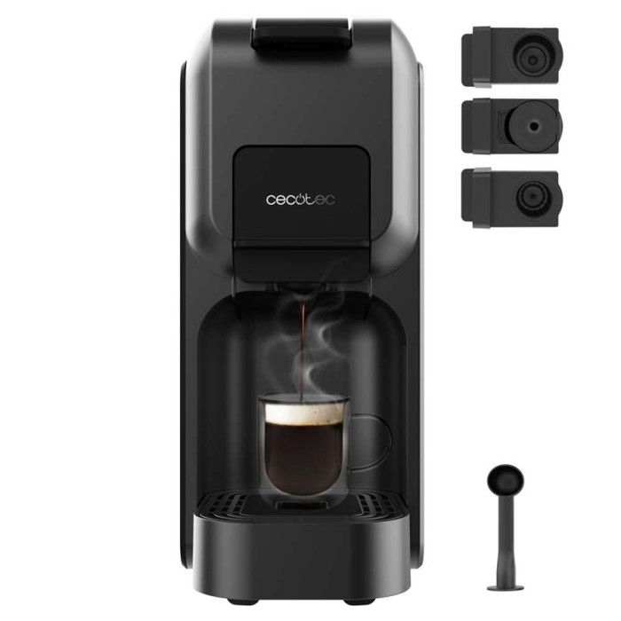 Cafetière à Capsules - Cecotec - FreeStyle Compact Black - 1350W - 20 Bars - Multi-Compatibilité