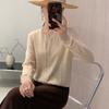 Lekasha Women's Loose Fit Wool Cardigan - Round Neck Long Sleeve Knitwear Pullover