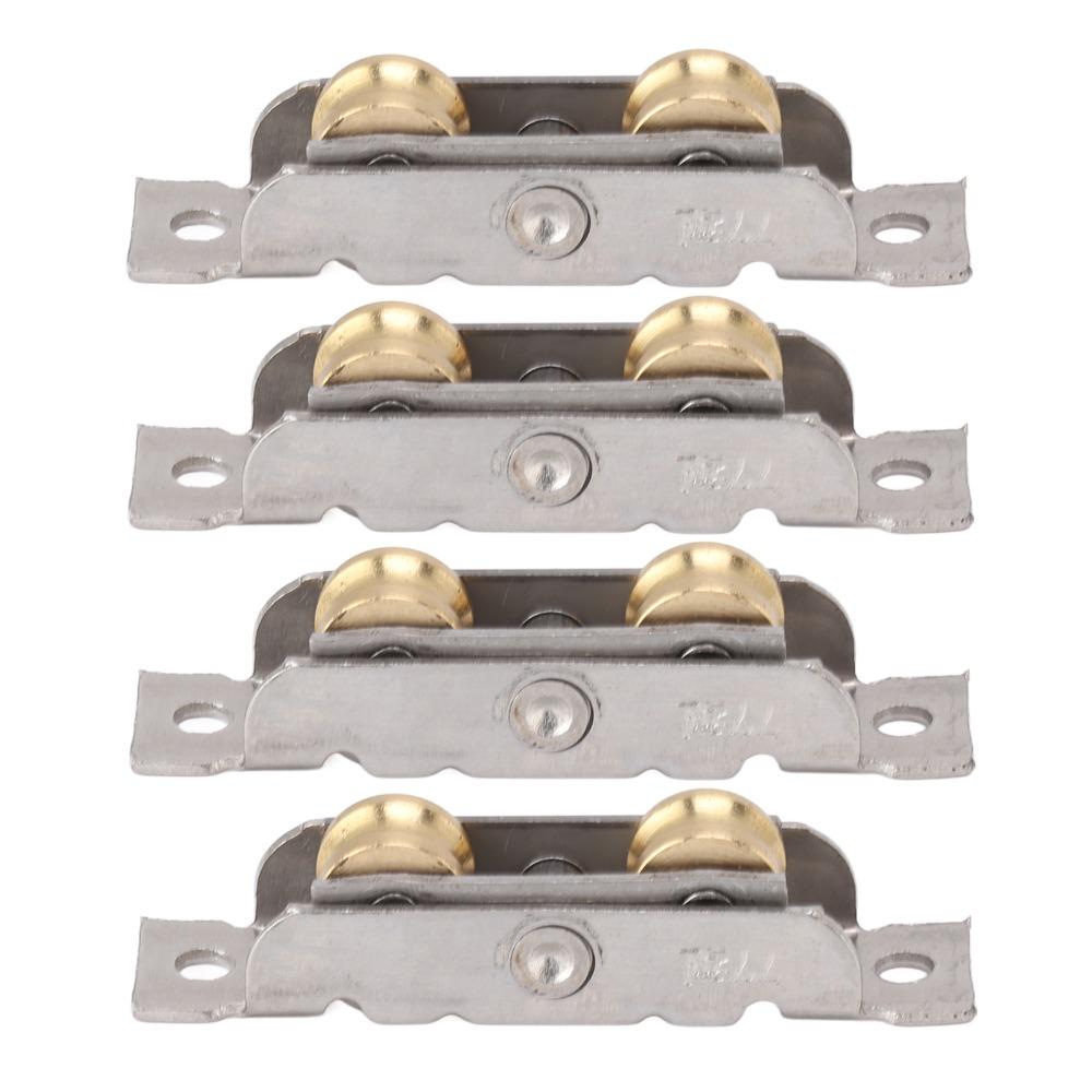4PCS Stainless Steel Sliding Patio Door Roller Assembly Concave Wheel Roller  Office Use