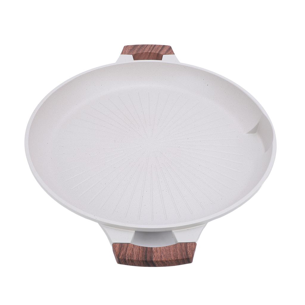Korean Grill Pan Even Heating Portable Multifunctional Maifanite BBQ Grill Plate for Indoor Outdoor