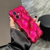 Custodia Lucida 3D con Motivo a Meteorite Rosa Per For Iphone 16 Pro Max 17 13 14 12 11 1 Plus Cover Antiurto a Bolle per Telefono