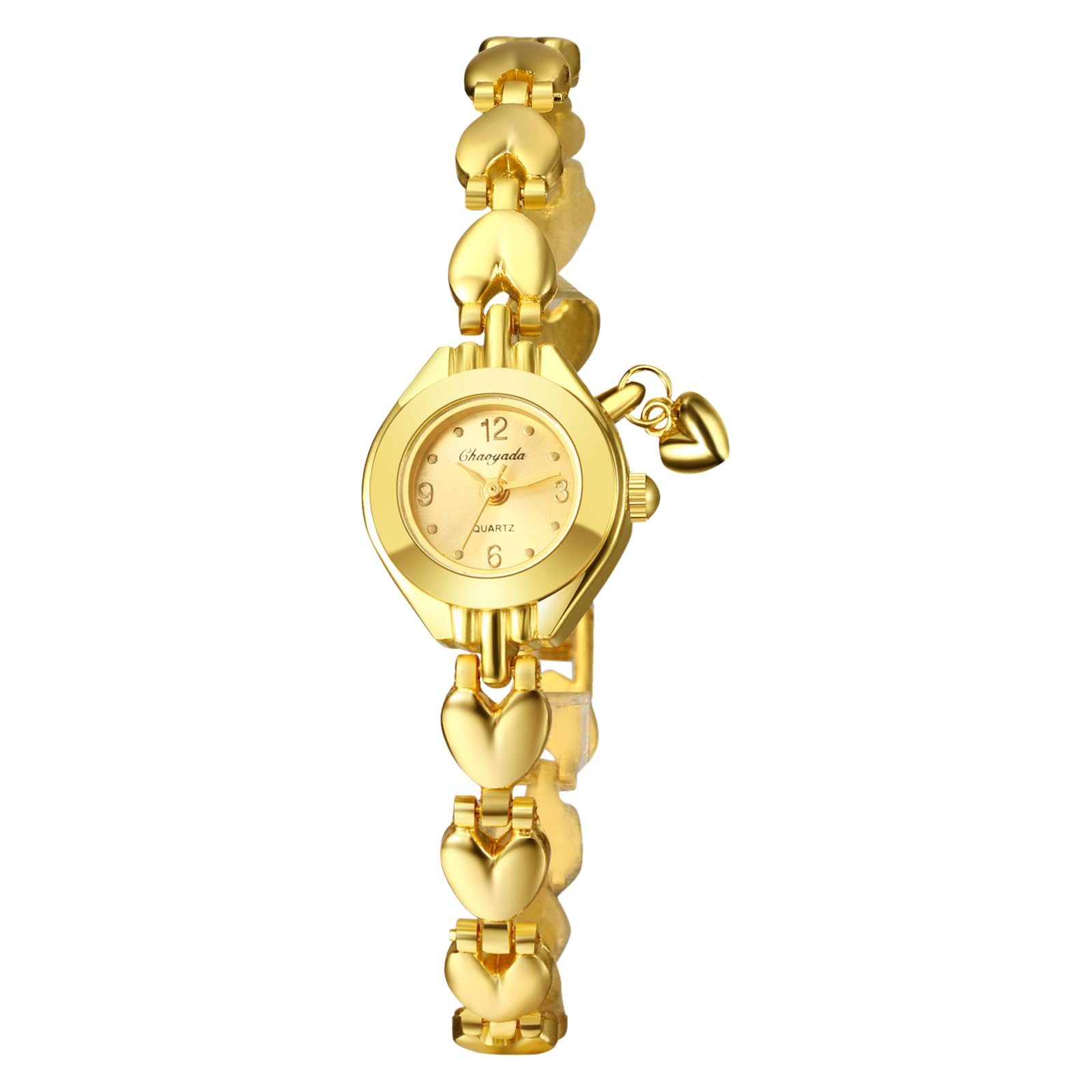 

Cute and Stylish Bracelet Heart Analog Display Waterproof Quartz Fashion Watch in Gold Perfect Gift for Day Women s Watch - Birthdays, Anniversaries, золотой