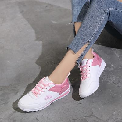 Fashion Women's Casual Breathable Mesh Running Shoes Women Autumn Fashion Leather Waterproof Sports Shoes Trainers Non-slip Tennis Shoes