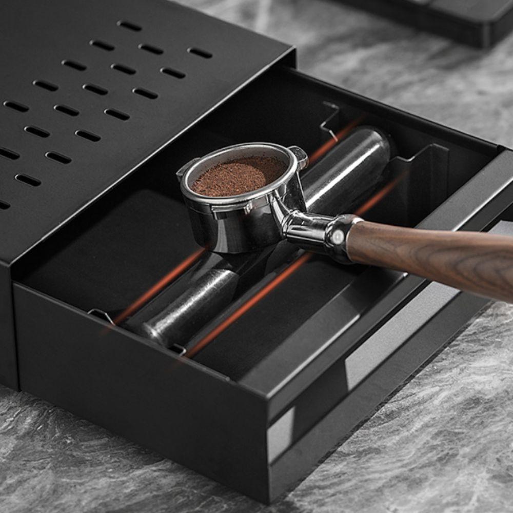 Rectangular Drawer Design Coffee Knock Box Detachable Stainless Steel Coffee Knock Case Rustproof Large Capacity