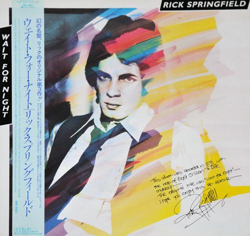 

LP Record RICK SPRINGFIELD - Wait For Night RPL8160 RCA 1982 Japan Obi Rock Used