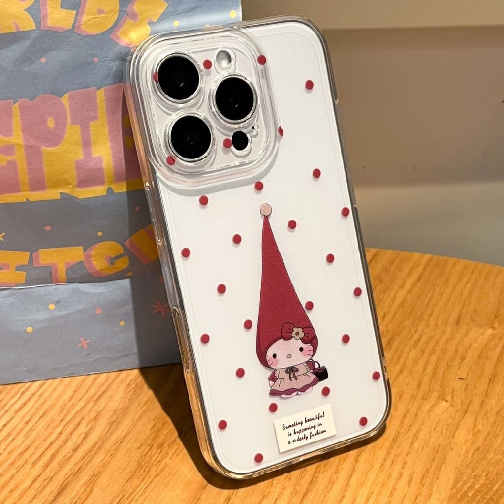 Red Hat cat applies to Apple 17 transparent 16promax lanyard 15 cartoon 14 simple 13 New Year's 12 female mobile phone case
