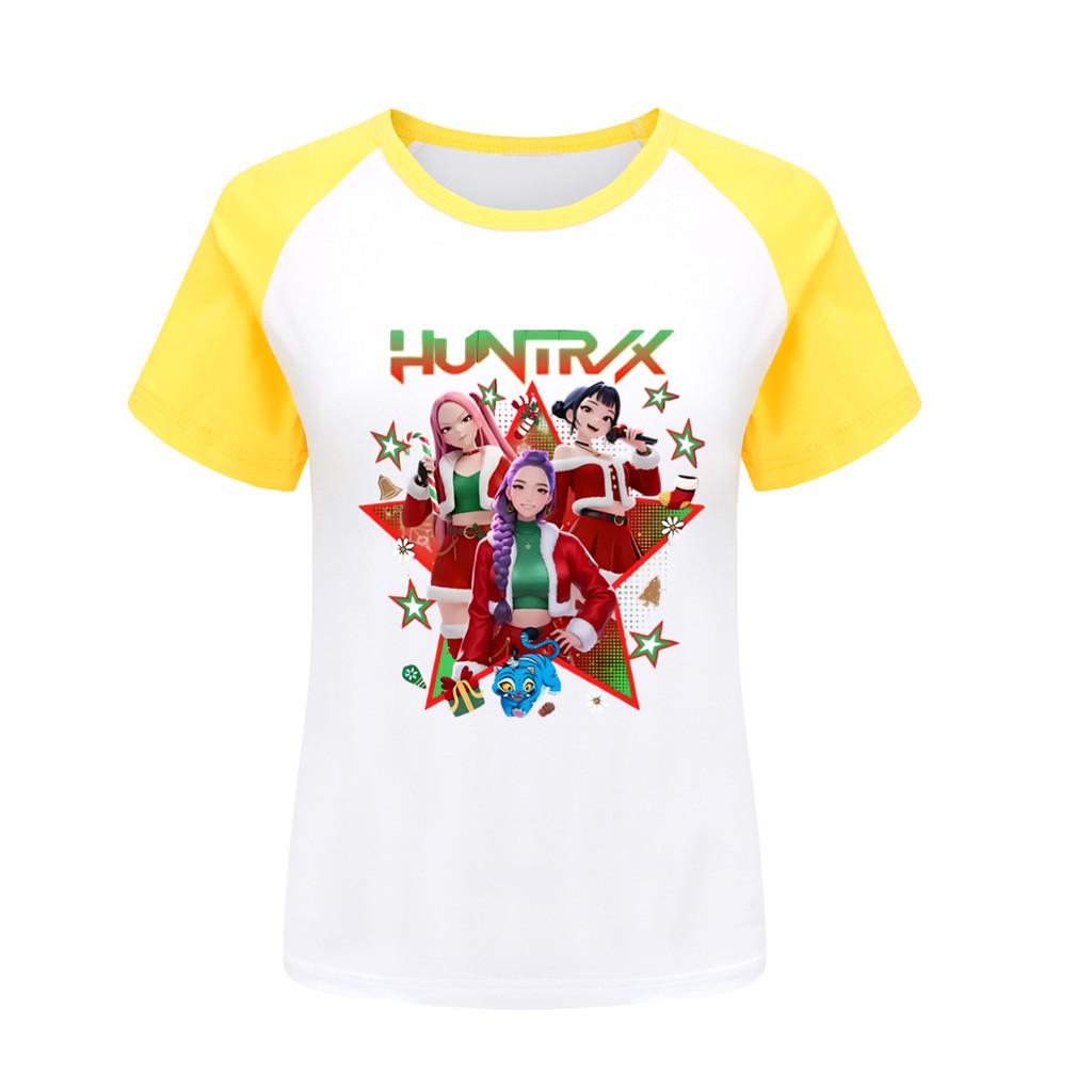 

5182 Детская футболка с короткими рукавами реглан с принтом Руми Зои Мира на Рождество и Новый год для девочек 170cm жёлтый