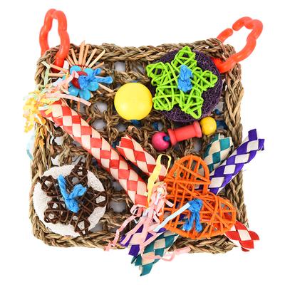 Bird Climbing Net Colorful Loofah Parrot Chewing Toy for Pet Birds Little Parrots