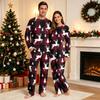 Matching Family Christmas Print Loungewear Set Long Sleeve Top and Pants for Holiday