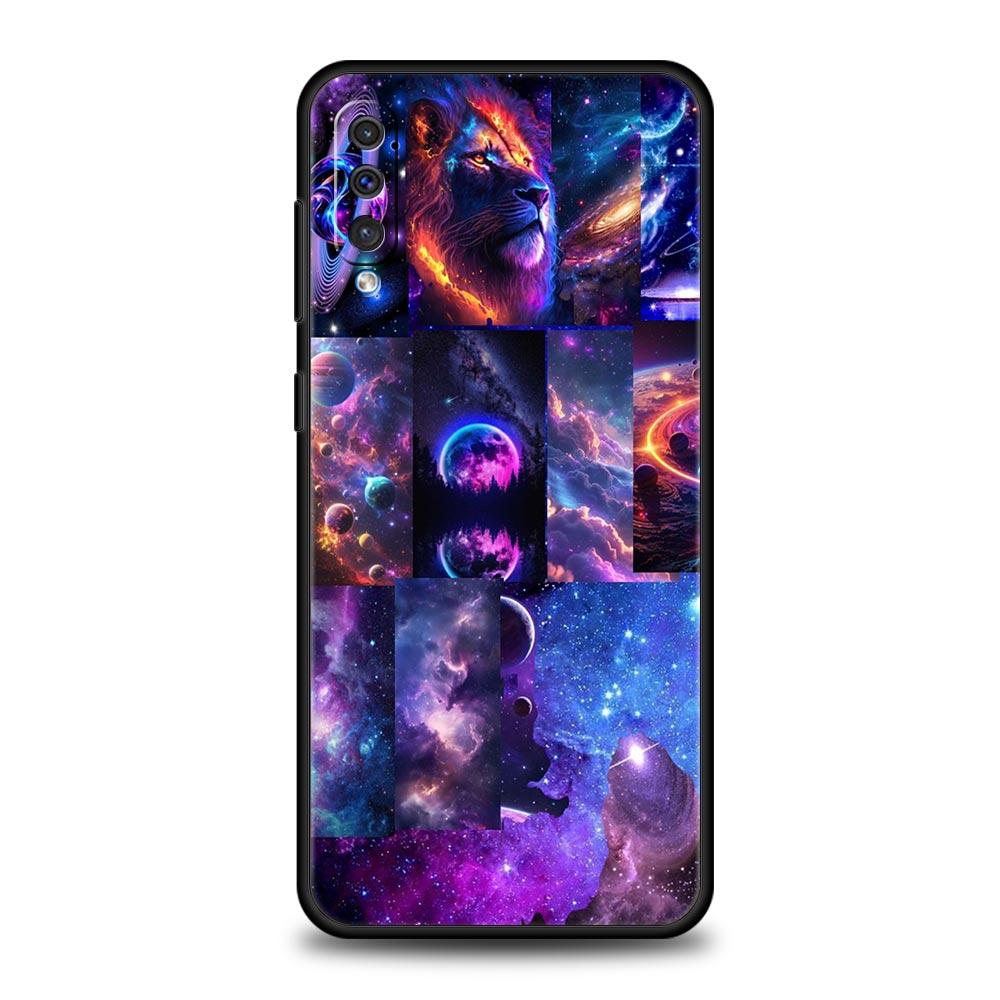 Universe Starry Sky Moon Phone Case for Samsung Galaxy A56 A36 A26 A16 A34 A24 A42 A22 A20 A12 A40 A30 A10 Soft TPU Cover Shell