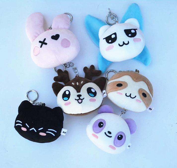 BABYMONSTER Plush Keychain RUKA RORA AHYEON Cute Mini Plushie Doll Toys Womens Bag Phone Pendant Kawaii Stuffed Animals