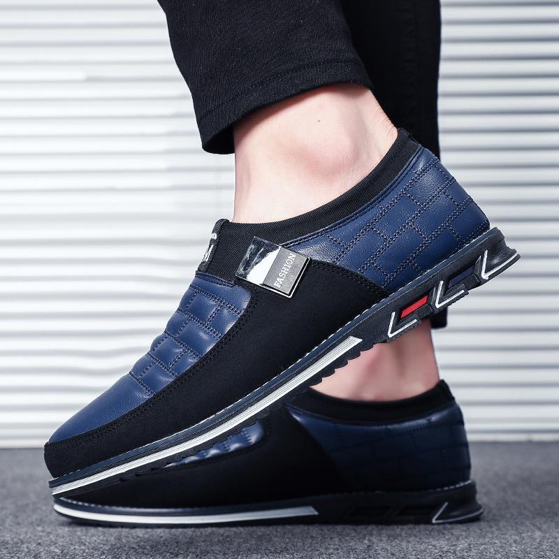 Fashion New Designer Big Size 38-48 Oxfords Leather Men Shoes Fashion Casual Slip On Formal Business Wedding Dress Shoes Zapatos