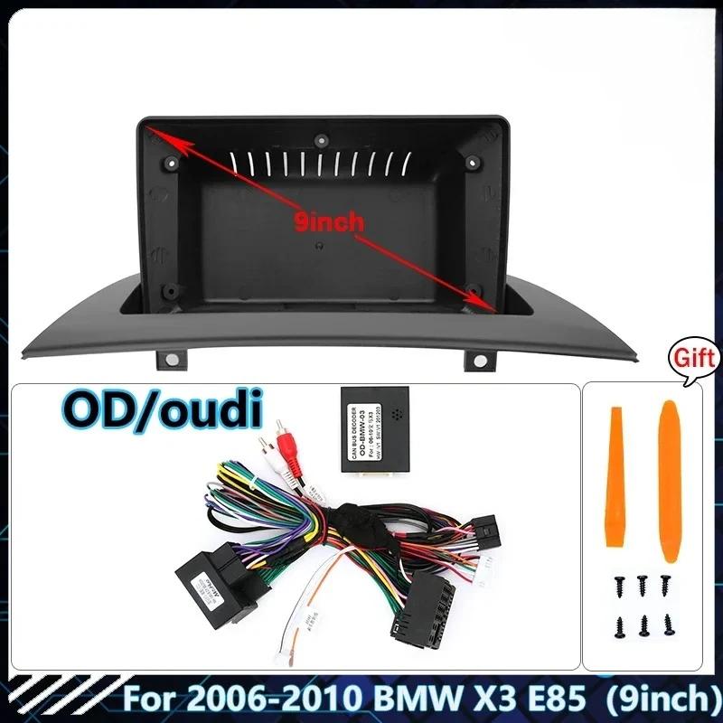 For 2006-2010 BMW X3 E85 9 Inch Car Radio Android DVD Stereo Audio Screen Multimedia Video CD Player Frame Cables Harness