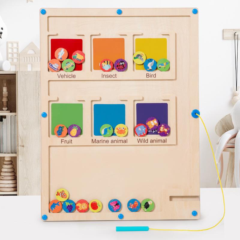 CPC Magnetic Letter Matching Maze: Kids' Educational Wooden Sorting Puzzle