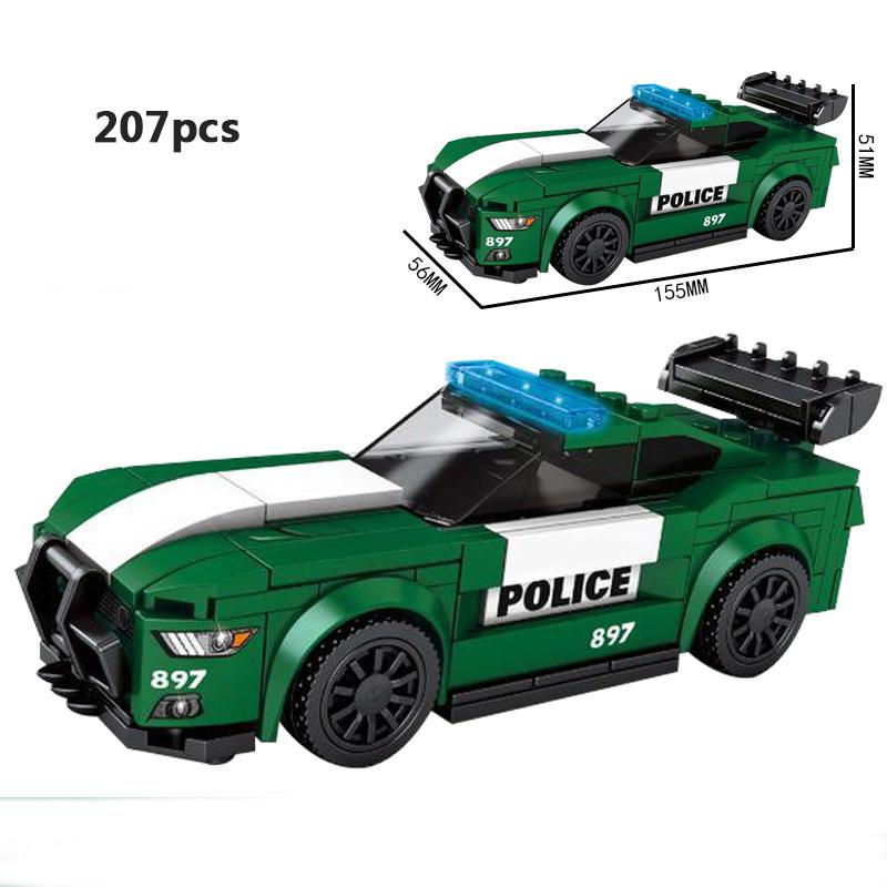 Technical Car Speed Sports Car Building Blocks City Vehicle Street Garage Educational Construction Toys