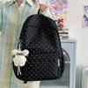 Nylon Zipper Large Capacity Backpack 2026 Hot Sale Dots Versatile Casual Bags for Women Fashionable Sewing Thread School Bags