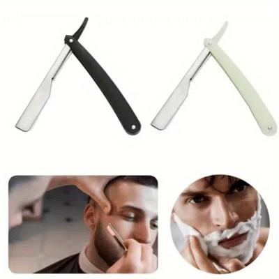 Vintage Stainless Steel Folding Razor for Men Perfect for Beard & Mustache, Ideal for Beginners