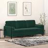 3-seater Sofa - Maison Exclusive - Dark Green Velvet - Metal Frame - Seat 180 Cm