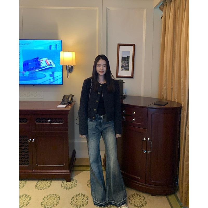 Wang Shaonü Retro Flared Jeans - Women s 2024 Autumn/Winter Loose Fashion M джинсовый синий