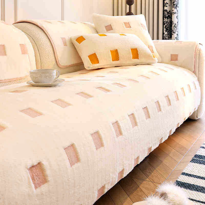 

1 шт. Утолщенная плюшевая шерпа подушка для дивана - подходит для собак чехол для дивана - подходит для украшения спальни, офиса, гостиной, защитный чехол для мебели 90 * 160cm single pack